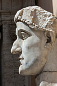Head of Constantine 1, dated AD 4, Capitoline Museum, Ancient Rome, Rome, Lazio, Italy, Europe