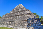 Temple I, Chaccoben, Mayan archaeological site, 110 miles south of Tulum, Classic Period, Quintana Roo, Mexico, North America