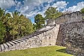 Stairway to the Acropolis, Kohunlich, Mayan archaeological site, Quintana Roo, Mexico, North America