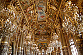 Celling of the Grand Foyer, Paris Opera, Palais Garnier, Paris, France, Europe