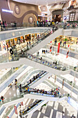inside a shopping centre,  escalator, moving staircase, Shanghai, China, Asia