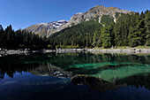 Obernberger See im Obernberg Tal, Blick auf Obernberger Tribulaun, Stubaier Alpen, Tirol, Österreich