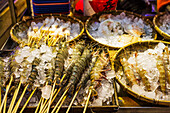 Prawns for sale at the night market, Hualien, Taiwan