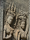 Detail of carvings, Angkor Wat Archaeological Park, UNESCO World Heritage Site, Siem Reap, Cambodia, Indochina, Southeast Asia, Asia