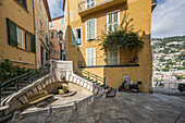 Brunnen in der Altstadt von Villefranche sur Mer, Provence-Alpes-Côte d’Azur, Frankreich