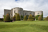 Chirk Castle from the gardens, Wrexham County, Wales, United Kingdom, Europe