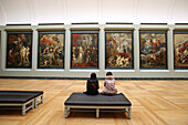 Visitors in the Medicis Gallery, The Louvre Museum, Paris, France, Euruope