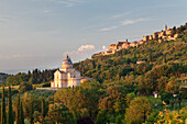 San Biagio church and Montepulciano, Siena Province, Tuscany, Italy, Europe