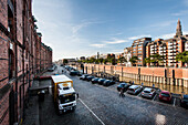 View from the Speicherstadt, Hafencity of Hamburg, north Germany, Germany
