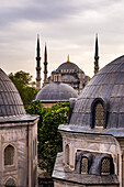 Blue Mosque Sultan Ahmed Mosque seen from Hagia Sophia Aya Sofya, UNESCO World Heritage Site, Istanbul, Turkey, Europe