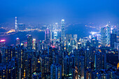 Hong Kong from the Peak, Hong Kong, China, Asia