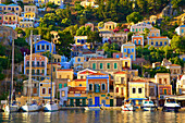 Symi Harbour, Symi, Dodecanese, Greek Islands, Greece, Europe