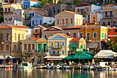 Symi Harbour, Symi, Dodecanese, Greek Islands, Greece, Europe