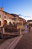 Fountain at Piazza del Comune Square, Assisi, Perugia District, Umbria, Italy, Europe