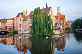 Center of Old Town, UNESCO World Heritage Site, Bruges, Belgium, Europe
