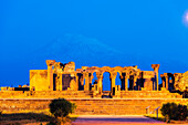 Zvartnots archaeological ruin, UNESCO World Heritage Site, Mount Ararat in Turkey behind, Armenia, Caucasus, Central Asia, Asia