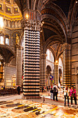 Interior of Duomo di Siena Siena Cathedral, dating from the mid-14th century, Siena, Tuscany, Italy, Europe