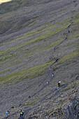 Runners during the UTMB (Ultra Trail du Mont-Blanc)