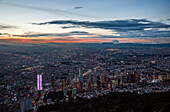 Downtown Bogota, Colombia from Mount Monserrate.