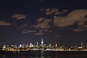 Hudson River, Blick nach Midtown, Empire State Building, Manhattan, New York, USA