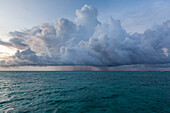 Rain cloud at Meeru Island Resort, Meerufenfushi, North-Male-Atoll, Maldives