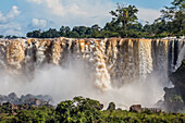 A view from the upper trail, Iguazu Falls National Park, UNESCO World Heritage Site, Misiones, Argentina, South America