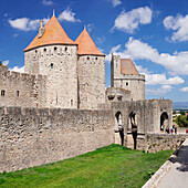La Cite, medieval fortress city, Carcassonne, UNESCO World Heritage Site, Languedoc-Roussillon, France, Europe