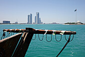 Traditionelles Holzboot, Küste, Abu Dhabi, Vereinigte Arabische Emirate, VAE