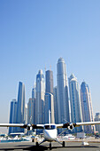Flugzeug, Dubai Marina, Dubai, Vereinigte Arabische Emirate, VAE