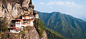 Paro Taktsang Tigers Nest monastery, Paro District, Bhutan, Himalayas, Asia