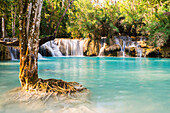 Kuang Si waterfalls, Luang Prabang area, Laos, Indochina, Southeast Asia, Asia