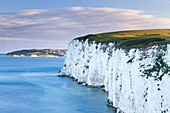 White Chalk cliffs near Old Harry Rocks, Jurassic Coast, UNESCO World Heritage Site, Dorset, England, United Kingdom, Europe