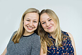 smiling young women, sisters, Germany