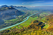 Asten, Wendelsteingebiet und Inntal, Blick vom Kranzhorn, Kranzhorn, Chiemgauer Alpen, Oberbayern, Bayern, Deutschland