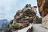 Monastery perched on a cliff, Meteora, Greece