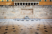 Hellenic Parliament, the Parliament of Greece, located in the Parliament House overlooking Syntagma Square, Athens, Greece