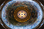 Painted dome ceiling in St. Peter's Basilica, Rome, Italy