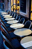 French cafe tables, Paris, France, Europe