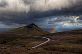 Rainbow over the Icelandic Highlands in Autumn