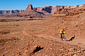 Bill Boardman riding the White Rim Trail in Canyonlands National Park, UT.