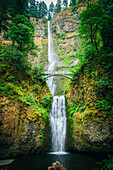 Multnomah Falls and bridge, Portland, Oregon, United States