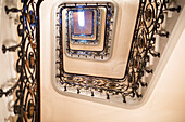 Spiral staircase, low angle view