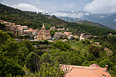view of the village of vivario, upper corsica (2b), france