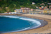 zurriola beach, san sebastian, donostia, basque country, spain