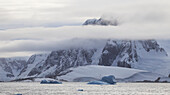 Mountains and glacier near Lemaire Channel, Antarctic Peninsula, Antarctica