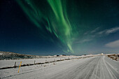 Northern Lights close to Vik, Ring Road, Winter, Night, Vik, Iceland