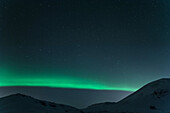 Northern Lights close to Keflavik, Ring Road, Mountain Range, Winter, Night, Keflavik, Iceland