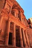 The Treasury Al-Khazneh, Petra, UNESCO World Heritage Site, Jordan, Middle East