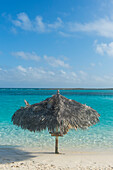 Turquoise waters and a white sand beach, Exumas, Bahamas, West Indies, Caribbean, Central America