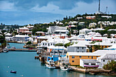 Overlook over the Unesco World Heritage Site, the historic Town of St George, Bermuda, North America